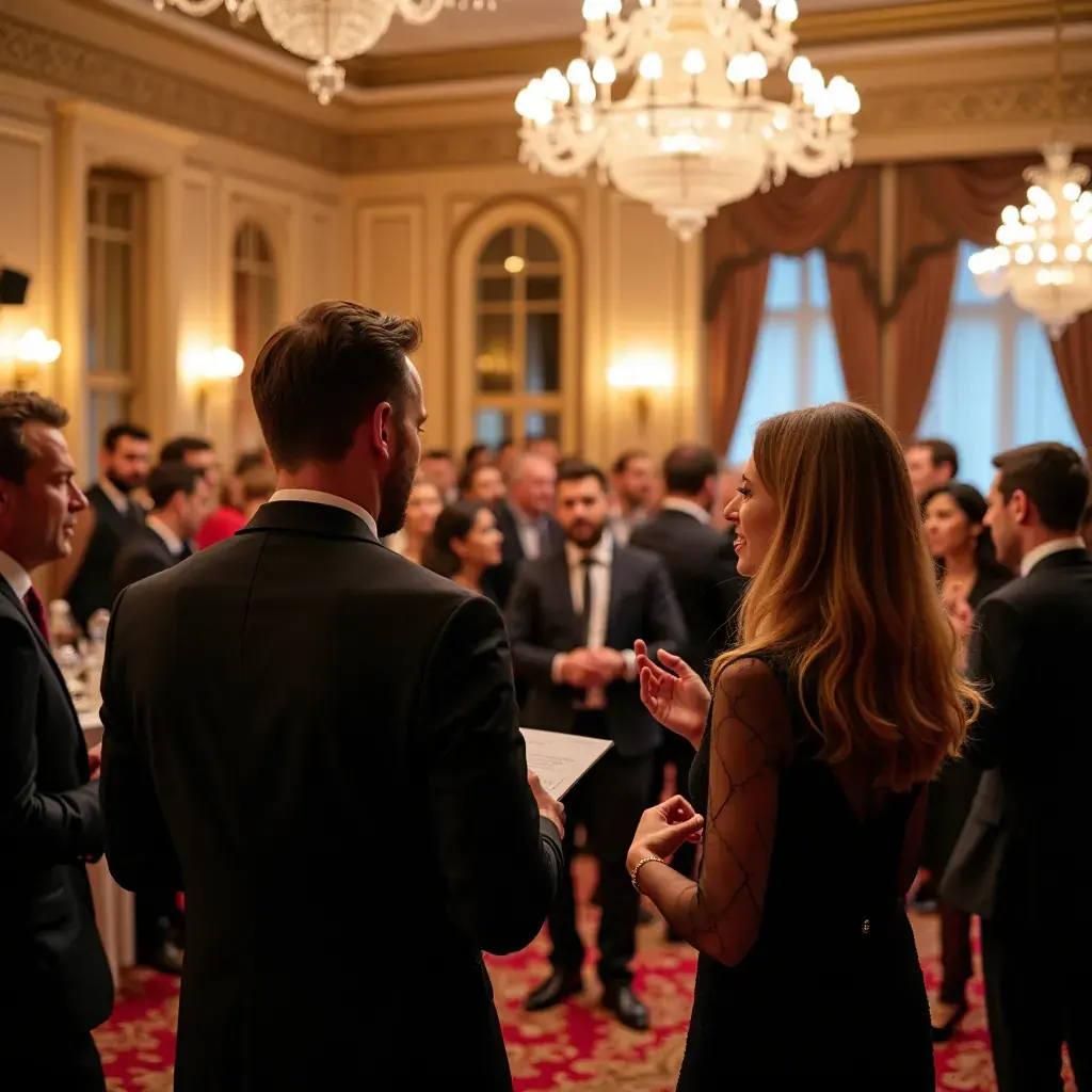 Conseiller en train de téléphoner pour établir des contacts d'affaires